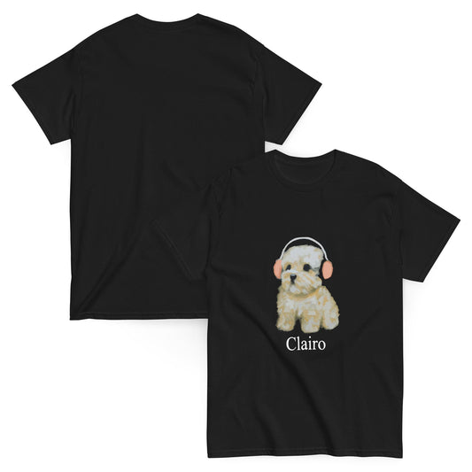 Clairo Dog Shirt – Indie Music Fan Graphic Tee (Headphone Puppy)