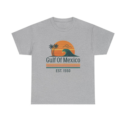 Gulf of Mexico Shirt – Retro Wave & Palm Sunset Tee (Est. 1550)
