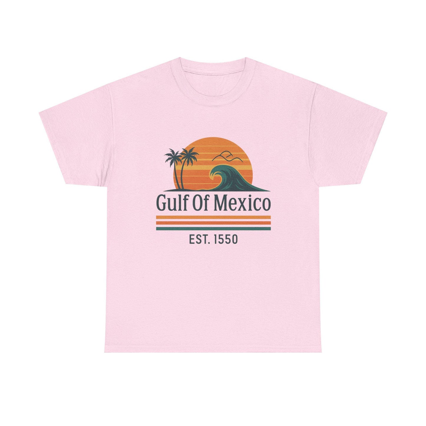 Gulf of Mexico Shirt – Retro Wave & Palm Sunset Tee (Est. 1550)