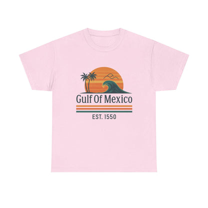 Gulf of Mexico Shirt – Retro Wave & Palm Sunset Tee (Est. 1550)
