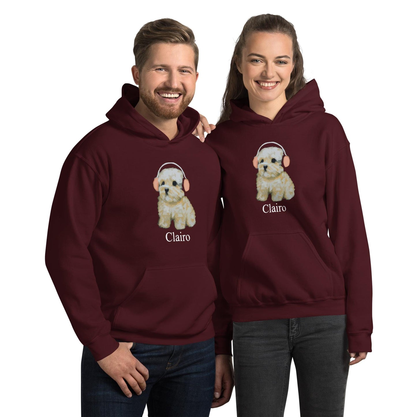 Clairo Dog Hoodie – Cute Headphone Puppy Unisex Pullover Sweatshirt