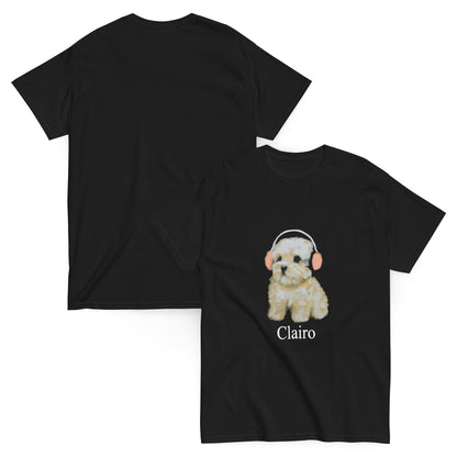 Clairo Dog Shirt – Indie Music Fan Graphic Tee (Headphone Puppy)