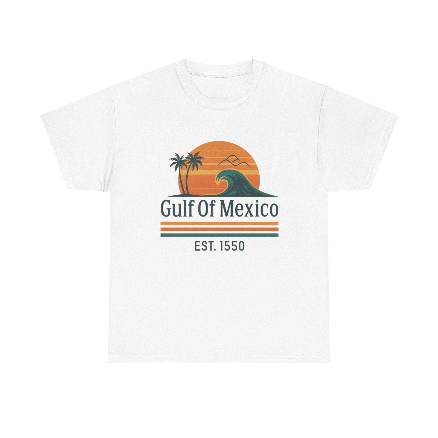 Gulf of Mexico Shirt – Retro Wave & Palm Sunset Tee (Est. 1550)