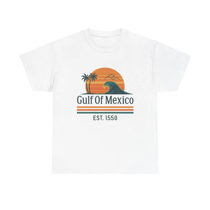 Gulf of Mexico Shirt – Retro Wave & Palm Sunset Tee (Est. 1550)