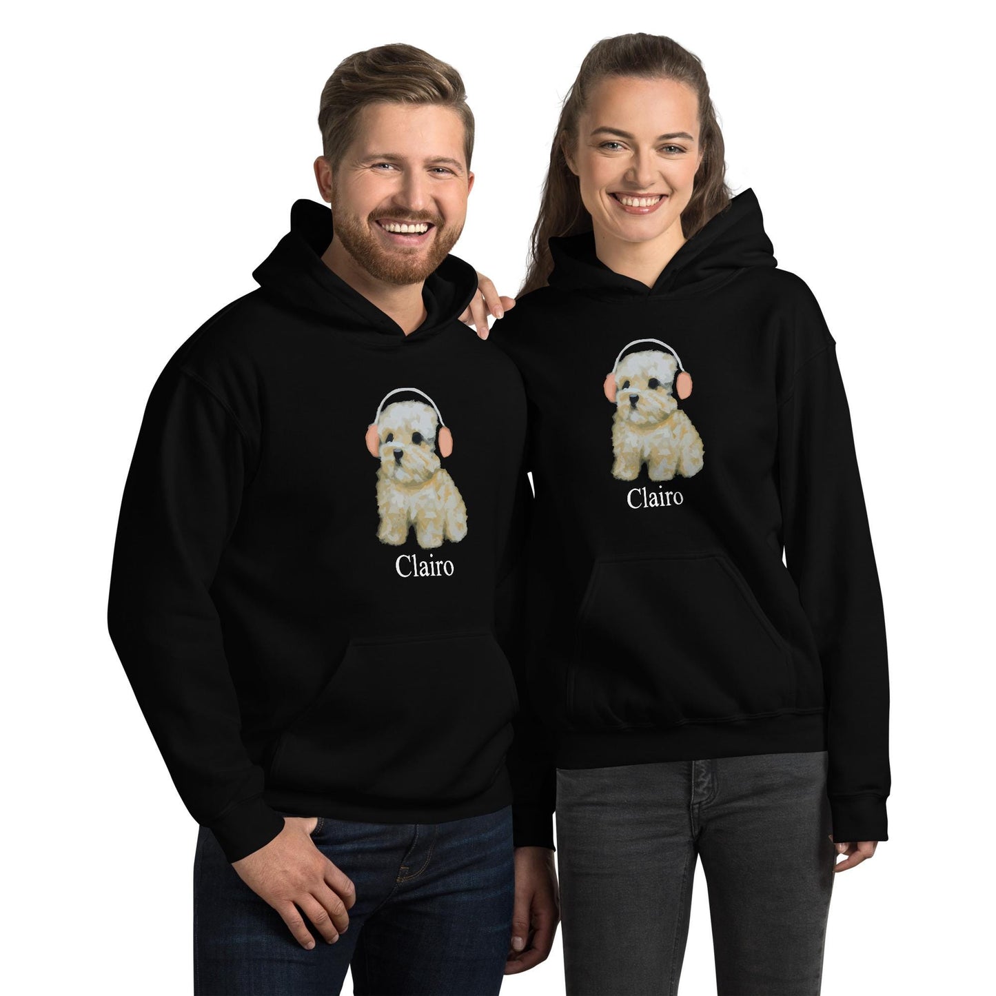 Clairo Dog Hoodie – Cute Headphone Puppy Unisex Pullover Sweatshirt