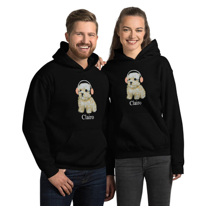 Clairo Dog Hoodie – Cute Headphone Puppy Unisex Pullover Sweatshirt