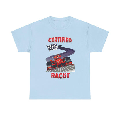 Certified Racist Shirt – Racing Graphic Tee with Checkered Flag
