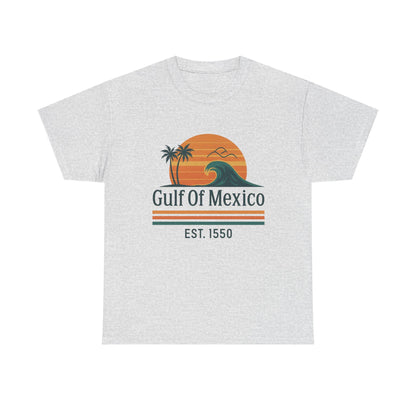 Gulf of Mexico Shirt – Retro Wave & Palm Sunset Tee (Est. 1550)