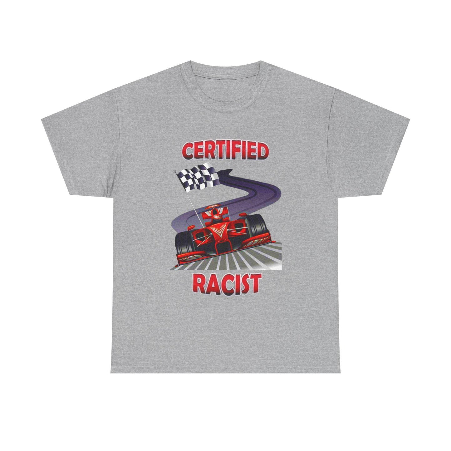 Certified Racist Shirt – Racing Graphic Tee with Checkered Flag