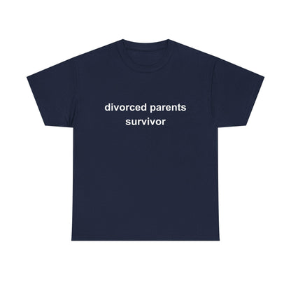 Divorced Parents Survivor Shirt – Funny Minimalist Divorce Family Tee