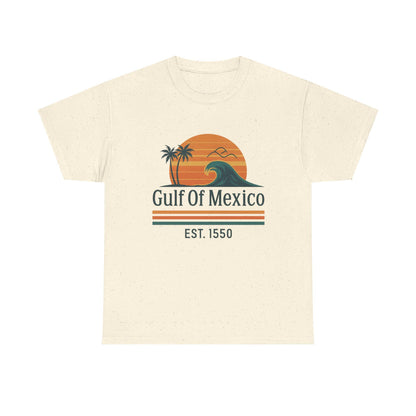 Gulf of Mexico Shirt – Retro Wave & Palm Sunset Tee (Est. 1550)