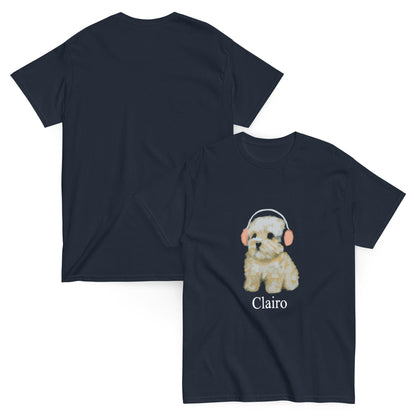 Clairo Dog Shirt – Indie Music Fan Graphic Tee (Headphone Puppy)