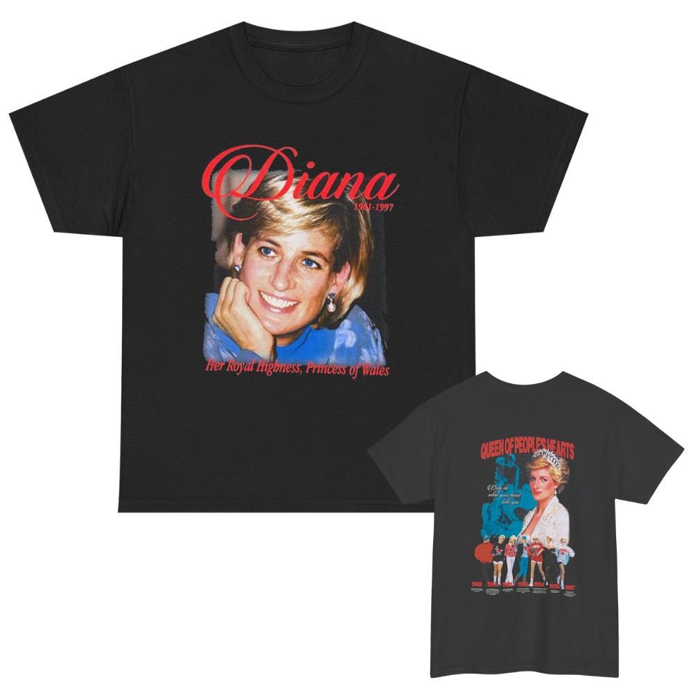 Diana Princess Vintage Shirt – Princess of Wales Tribute Graphic Tee