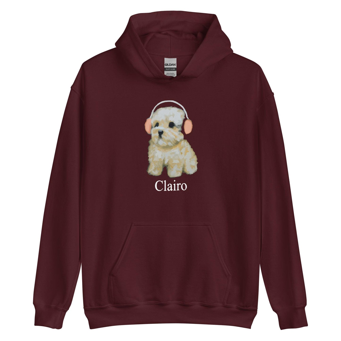 Clairo Dog Hoodie – Cute Headphone Puppy Unisex Pullover Sweatshirt
