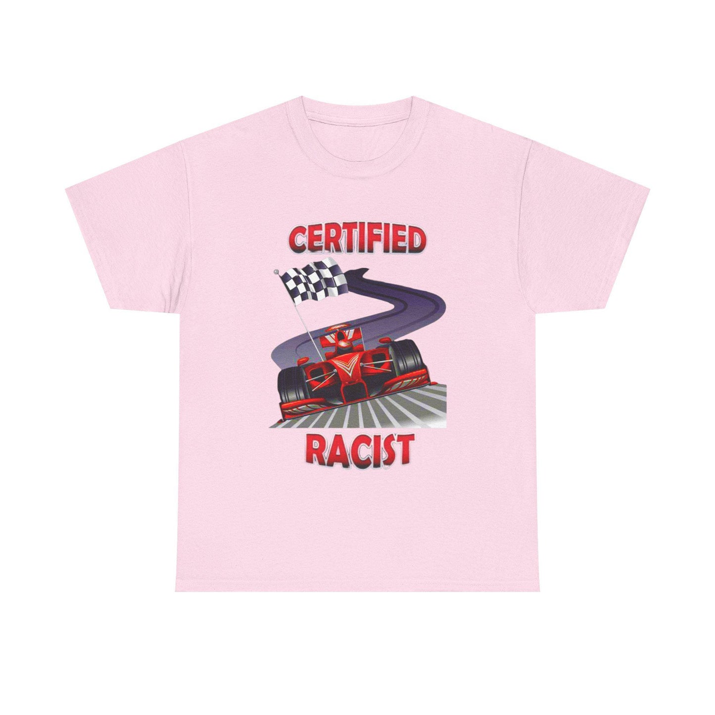 Certified Racist Shirt – Racing Graphic Tee with Checkered Flag